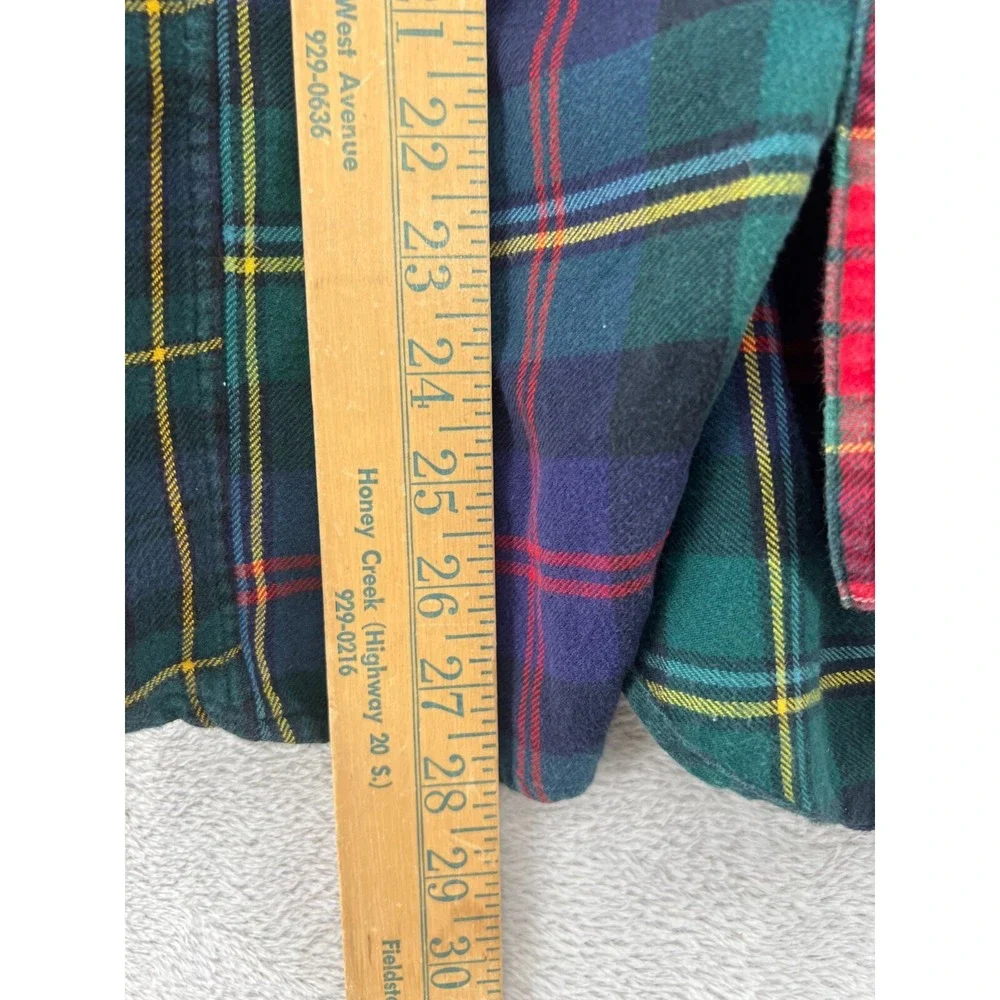 VTG Polo Ralph Lauren Shirt Mens M Patchwork Plaid Flannel Multi Color Button